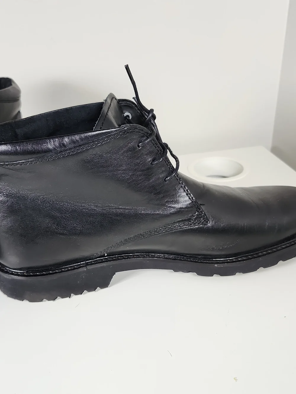 Bostonian Duralight Black Leather Chukka Boots - 11 1/2